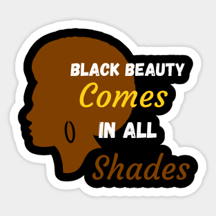 Black beauty comes in all shades Sticker